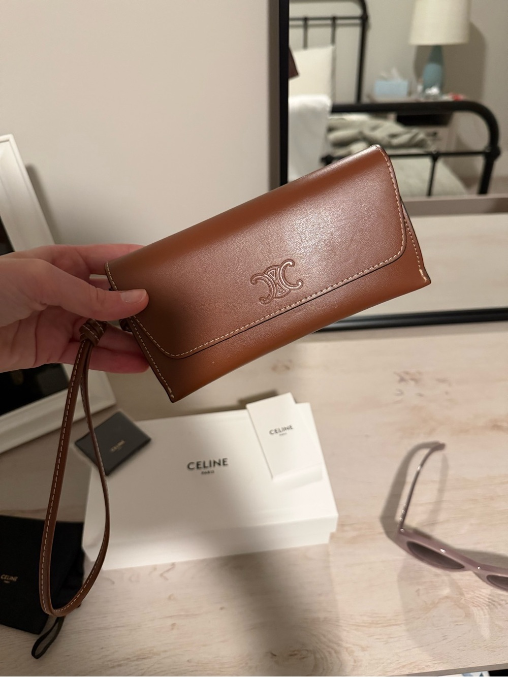 Celine Mauve Cat-Eye Sunglasses with Brown Case - Picture 2 of 12
